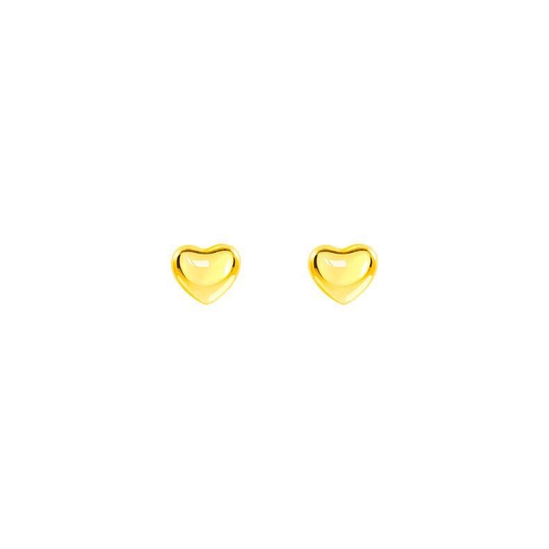 Fashion Heart Shape Titanium Steel Ear Studs 1 Piece