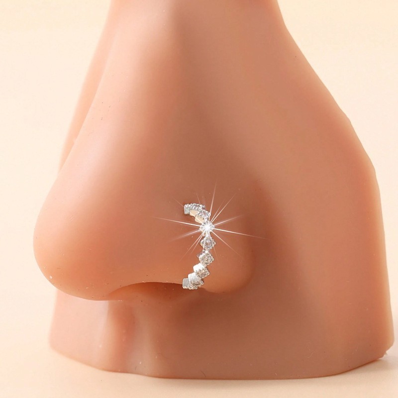 Exquisite Zircon Nose Stud With Multi Element Copper Micro Inlay_voghion.com