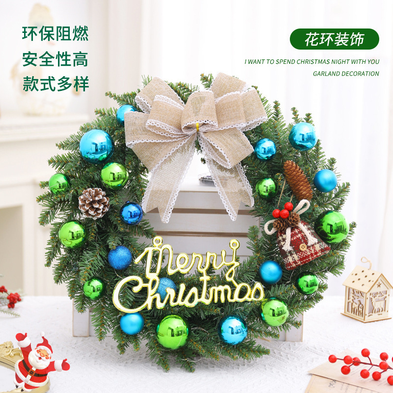 クリスマス花輪クリスマスツリー掛け飾り花輪パーティー雰囲気壁掛け壁飾りシーン配置ドア掛け飾り|undefined