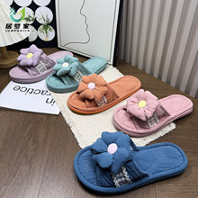 居梦家新款欧式奢华布底静音男女情侣牛筋底防滑家居室内拖鞋爆款