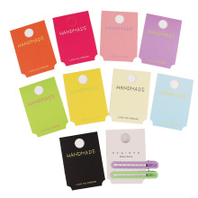 彩色发夹卡纸 简约2位发夹子卡片发饰diy包装约100张一捆包装材料