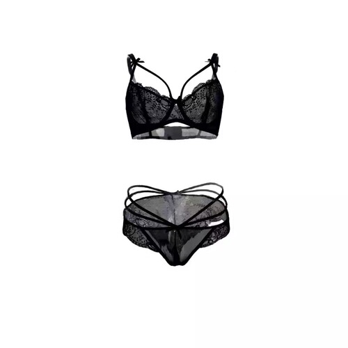 French-style underwire bra for women, anti-sagging, small bust shaping, soft steel cup, under-breast-cupless backless bra set, ultra-thin model
