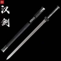 Меч города Лонгцюань Ice Soul Han Sword из высоко марганцевой стали, интегрированная длинная модель, реквизит для фильма, орнамент, холодное оружие, не заточенный.