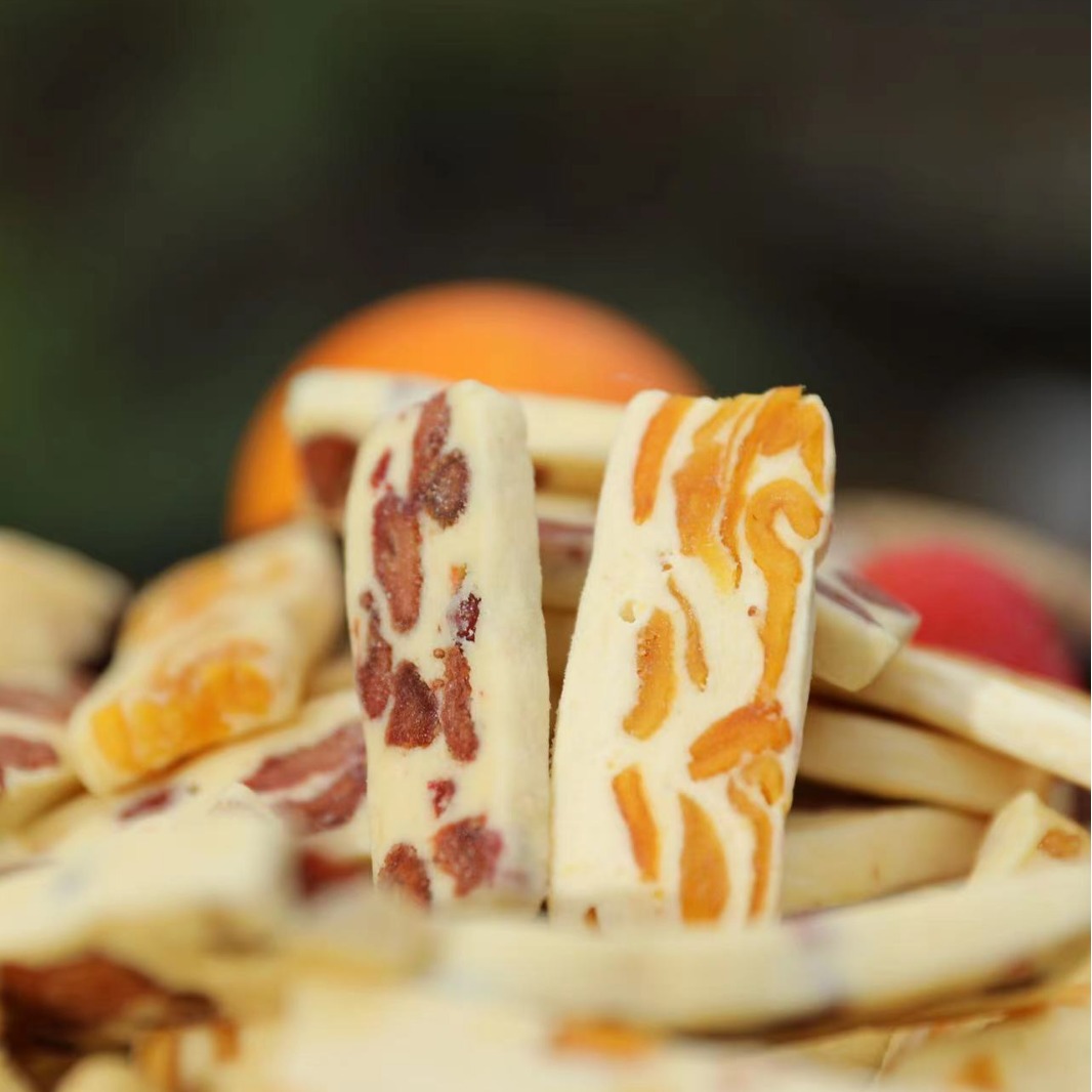 奶糕芒果奶草莓巴旦木芒果之戀牛軋Q軟黃油廠家直銷散裝500g