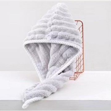 Ye Ye leche gorra de cabello seco de lana para mujeres fuerte engrosado absorción de agua rápida pañuelo de cabello seco de lana de coral gorra de baño toallas de baño