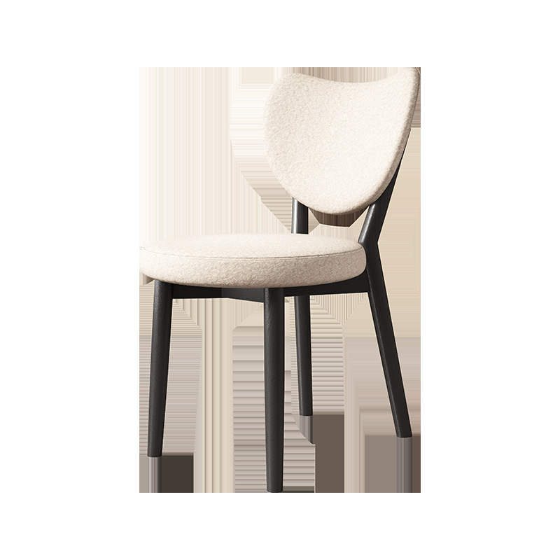 Silla de comedor de madera sólida retro nórdica, silla de comedor moderna y simple, respaldo de cuero suave, taburete de comedor de hotel antiguo