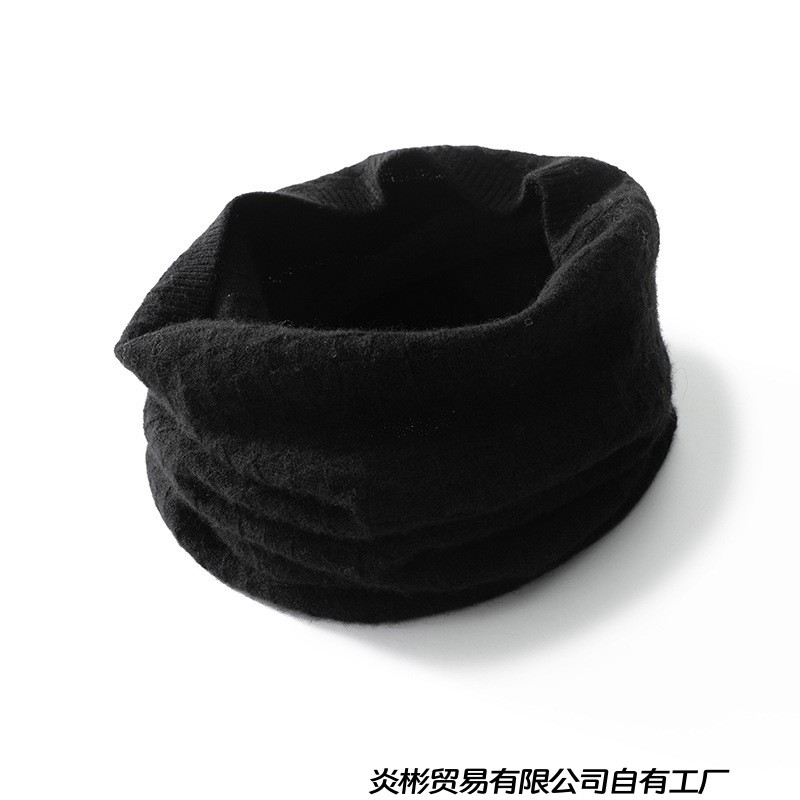 Wholesale cross-border autumn and winter thin cashmere neck warmers for men and women, pullover neck warmers, solid color scarves