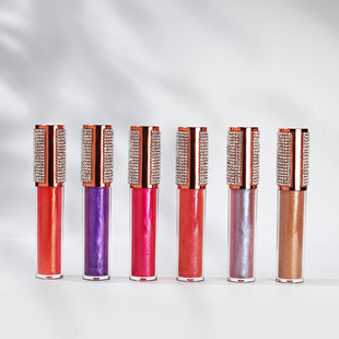 Cross-Border Trade Crushed Diamond Lip Glaze Moisturizing Mermaid Glitter Lip Gloss Neutral Long-Lasting Moisturizing Long-Lasting Moisturizing and Brightening