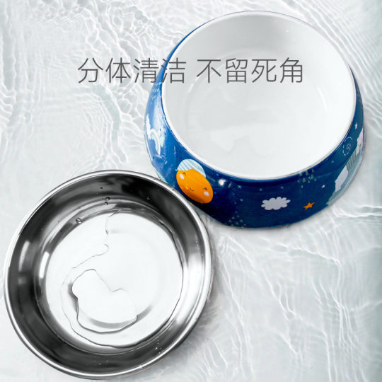 Stainless Steel Dog Bowl Dog Pot Medium and Large Dog Pet Feeding Bowl Large Capacity Anti-knock Home Cat and Dog Food Bowl Food utensils