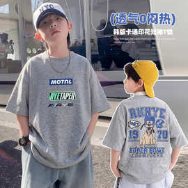 男童t恤夏季2026新款韩版帅气儿童短袖夏装韩版男孩半袖体恤上衣