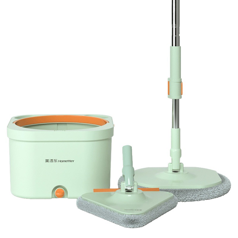 Meitinle Home Purification Separación de manchas, trapeador giratorio plano, lavado a mano gratuito, lavado a mano, cubo de trapeador para personas perezosas