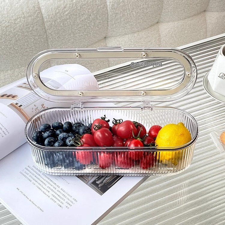 Caja Escurridora de Almacenamiento para Frutas de PP+PET para Sala de Estar image 4