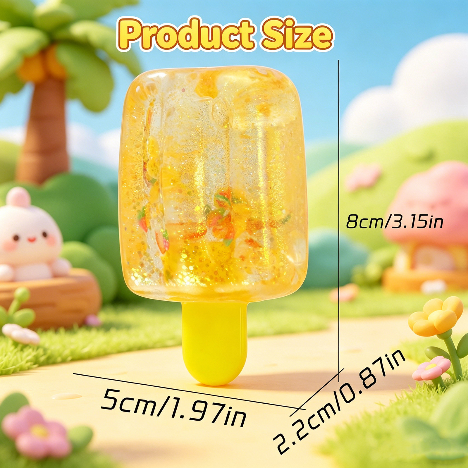 Ice cream pinch fun-golden yellow opp / Opp packaging