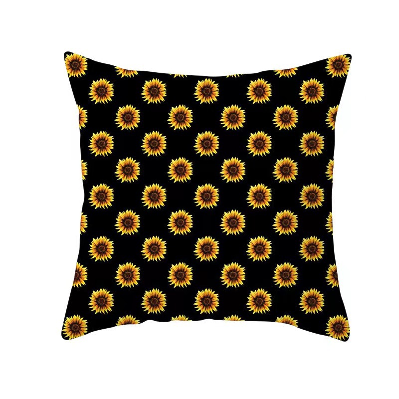 Girasol amarillo girasol funda de almohada Nordic casa estilo melocotón piel sofá del coche cojín cubierta image 12