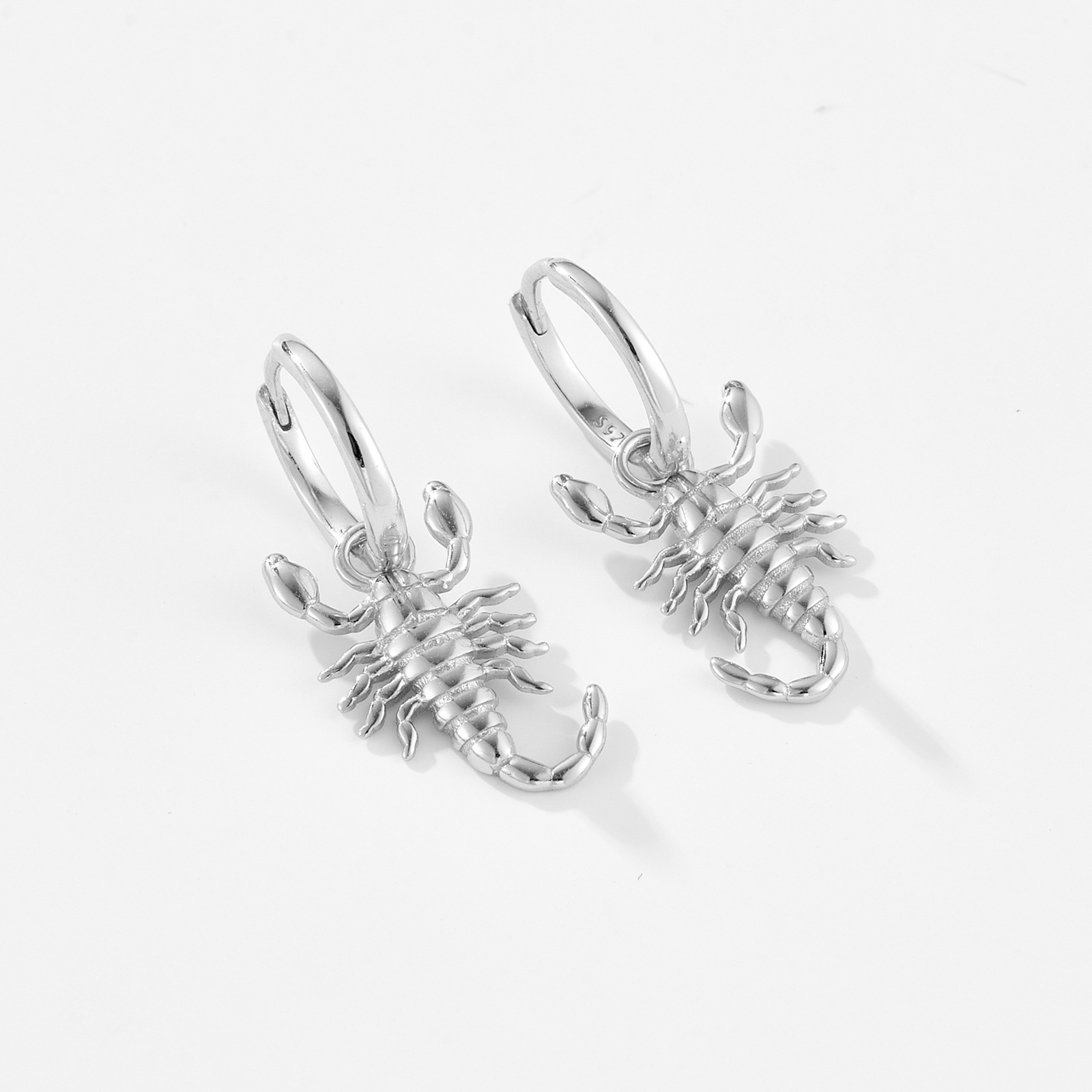 Drop Earrings Classification 1 Pair Quantity 1 Pair 18K Gold Plated 925 Sterling Silver Scorpion Drop Earrings
