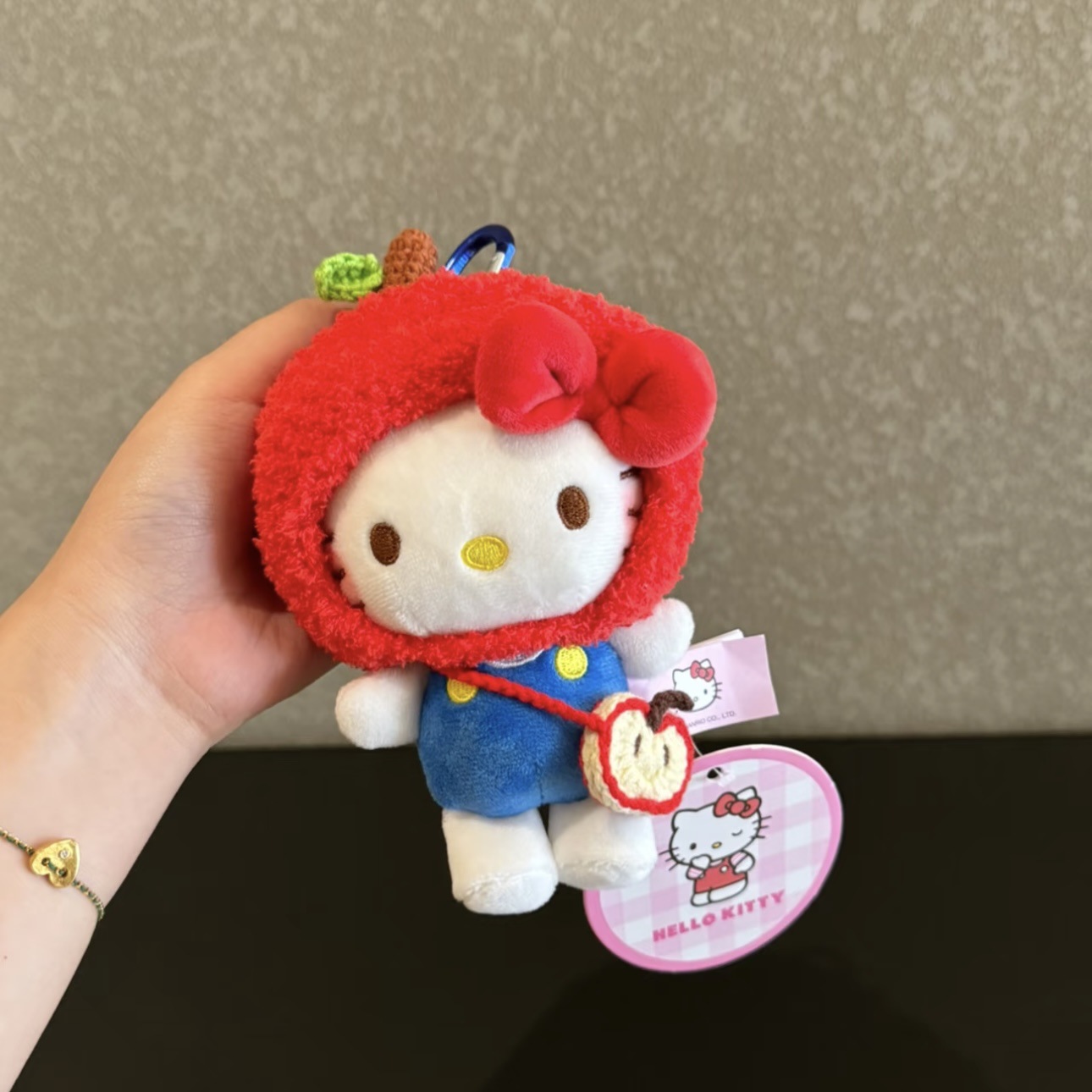 Genuino clásico KT Hello Kitty mochila bolso colgante dibujos animados lindo hellokitty llavero muñeca de felpa mujer