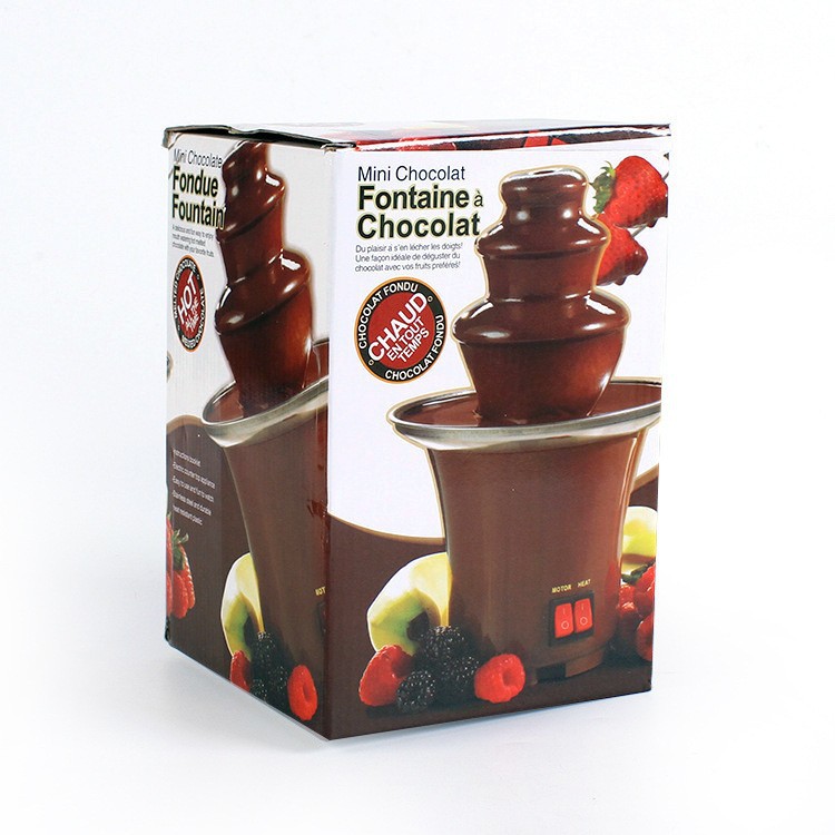 Home Portable Mini Fountain Machine Chocolate Falls Maker Mini 3-Layer DIY Party Gadget