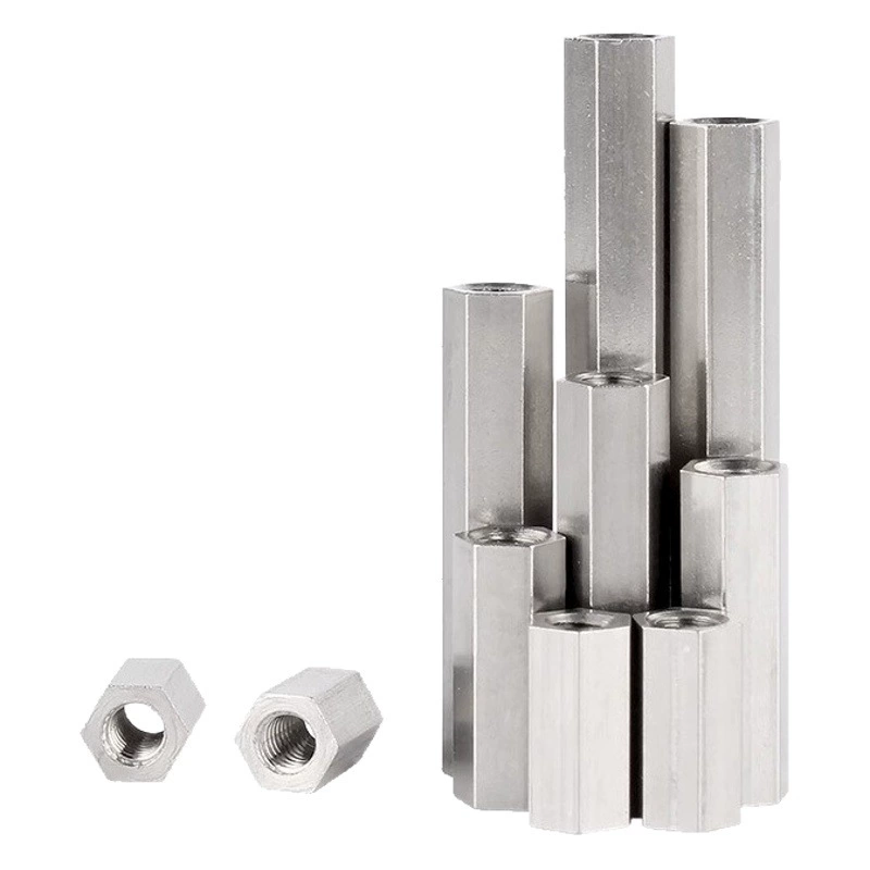 Колонна из нержавеющей стали 304 с двойным проходом, шестигранная, с удлиненной гайкой, медная опорная изоляционная колонна, крепеж для проводки шасси M2-M8