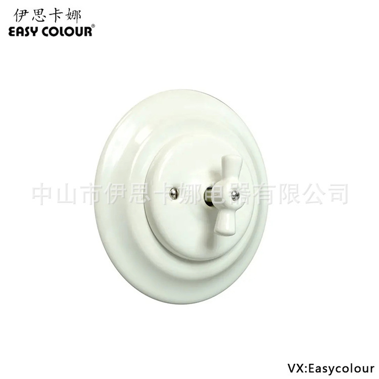 Flush mounted retro retro ceramic ceramic toggle wall light switch Other