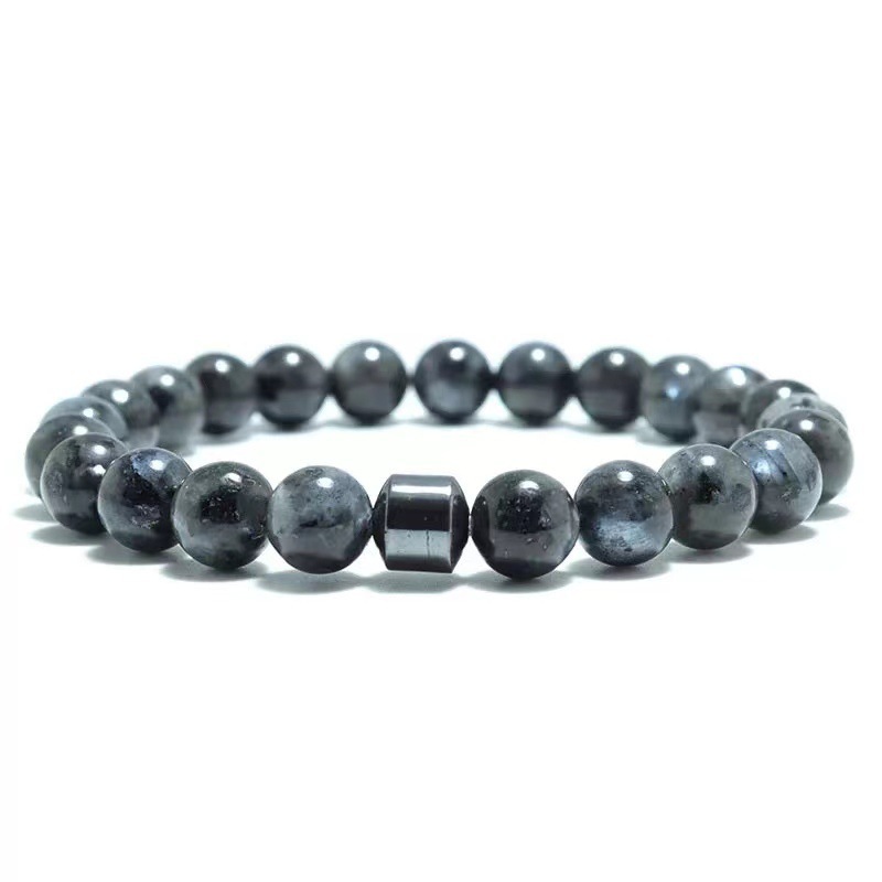 Natural Stone Beaded Bracelet Close-up 2