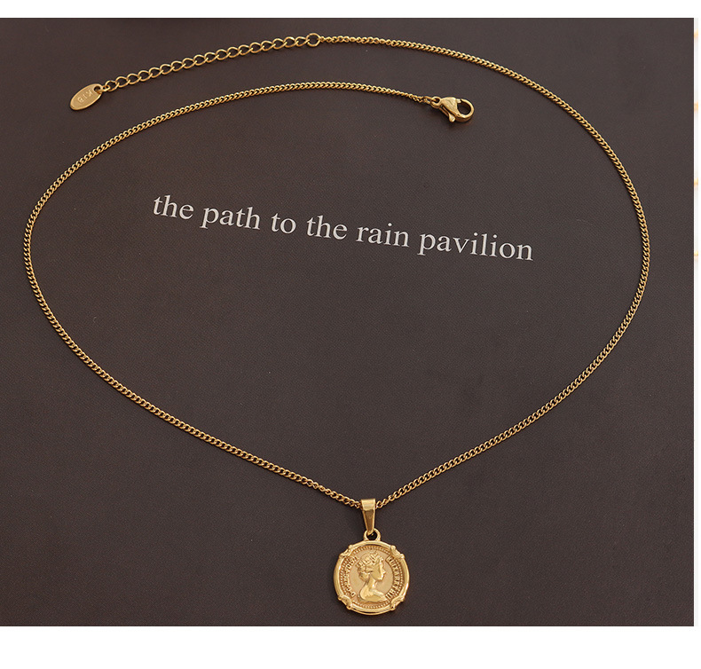 Fashion Portrait Titanium Steel Necklace Plating Stainless Steel Necklaces_colorza_12