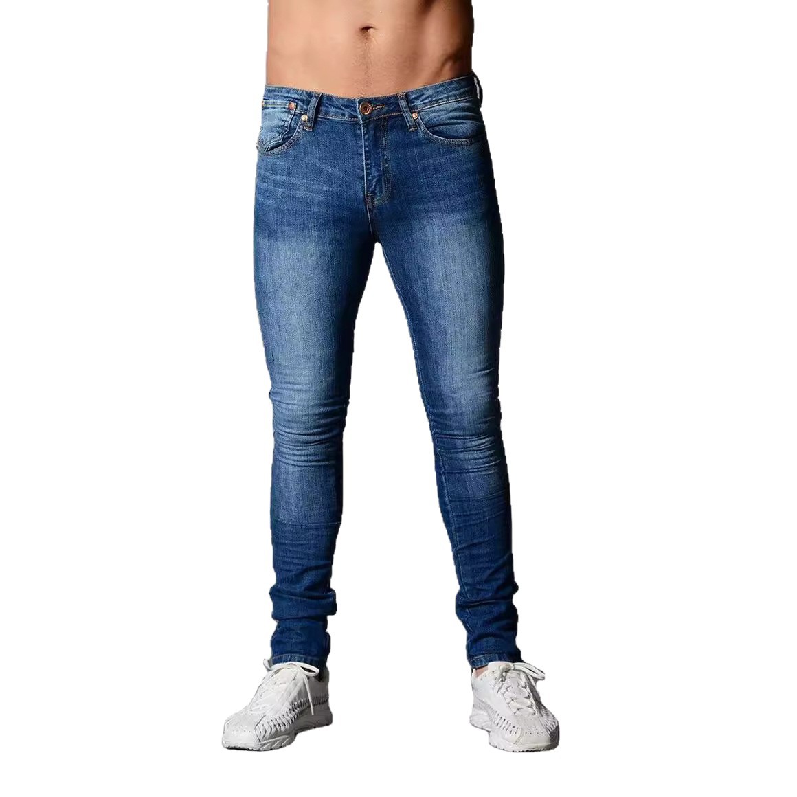 Jeans Ajustados para Hombre, de Algodón, Elásticos, para Deportes