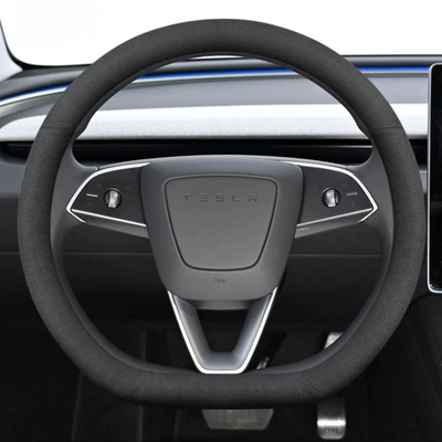 Tesla Model3 Tesla ModelY | Steering wheel cover - full-suede-d-38cm