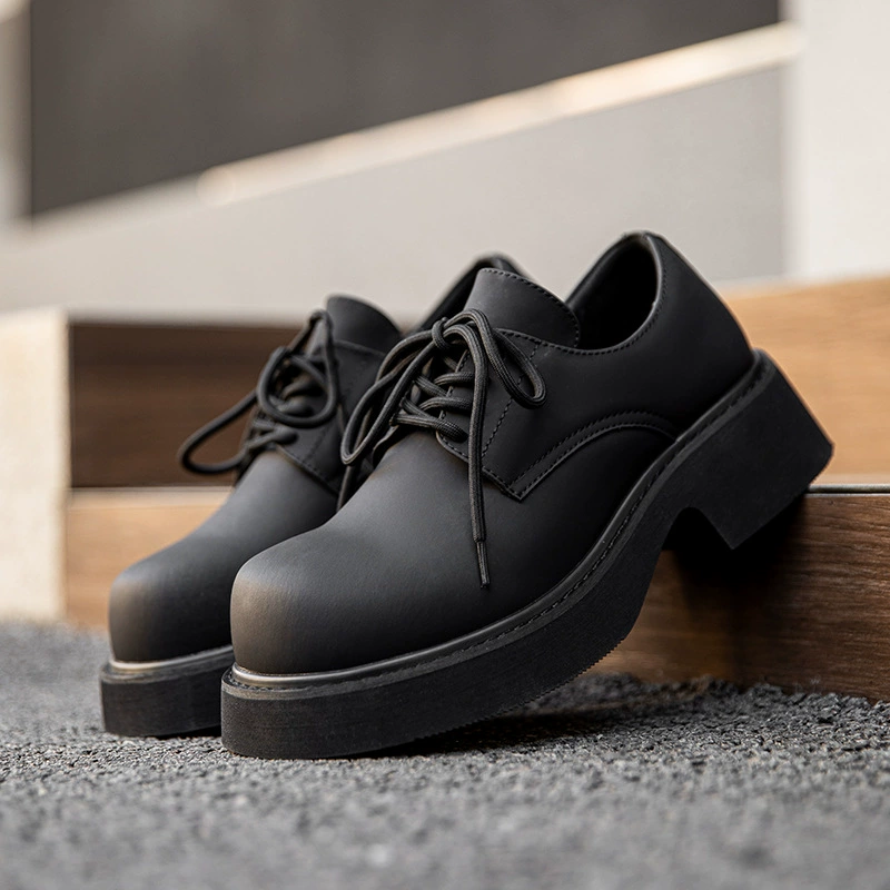 Толстая подошва для парных туфель дерби с круглой головкой свадебная обувь