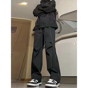 Autumn and Winter Trendy Brand Charge Pants Mountaineering Outdoor fleece-lined Casual Pants Men's Loose All-match Quick-drying Sports Long X20