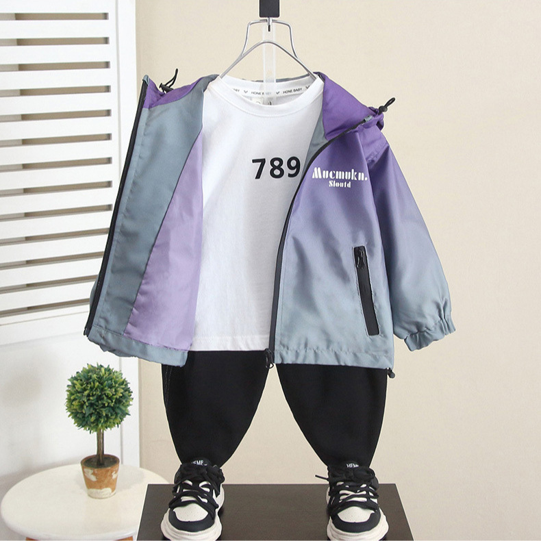 6220 chaqueta de niño primavera y otoño 2025 nuevo bebé otoño coreano abrigo de aire gradiente abrigo de otoño para niños abrigo de asalto