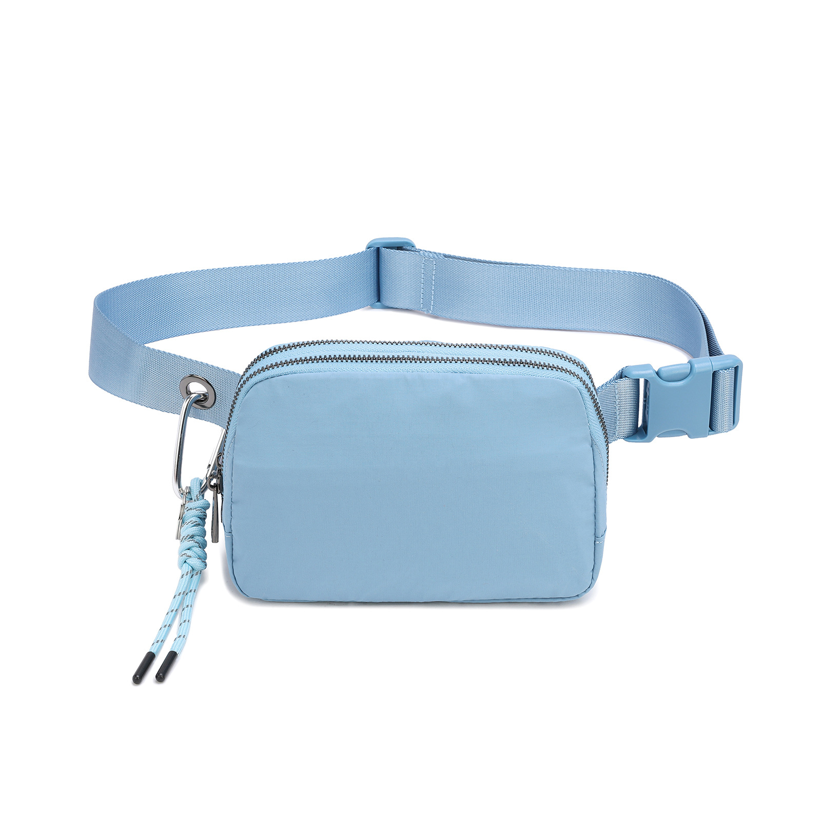 LULU mismo estilo bolsa de nylon de doble capa bolsa de cintura impermeable ocio deportes cintura bolsa fitness pecho bolsa transfronteriza corriendo bolsa de almacenamiento