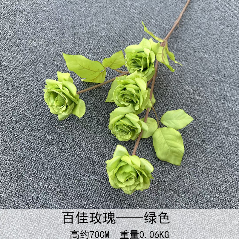 Artificial Rosa sola franela Rosa flor artificial boda decoración del hotel decoración del hogar arreglo de flores flor artificial Rose