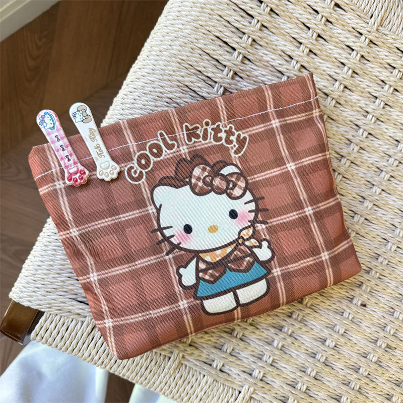 原创化妆包ins高颜值化妆品收纳包百搭大容量外出旅行手拿拉链包|undefined