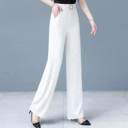 Black suit pants with slight bell bottom, 2025 spring and summer new women's slimming, drooping sense of length, casual high-waisted versatile thin model