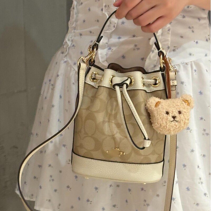 Koujia's New Dempsey Mini Drawstring Bucket Bag Is Small and Exquisite Printed Satchel Cross-Body Shoulder Bag for Women