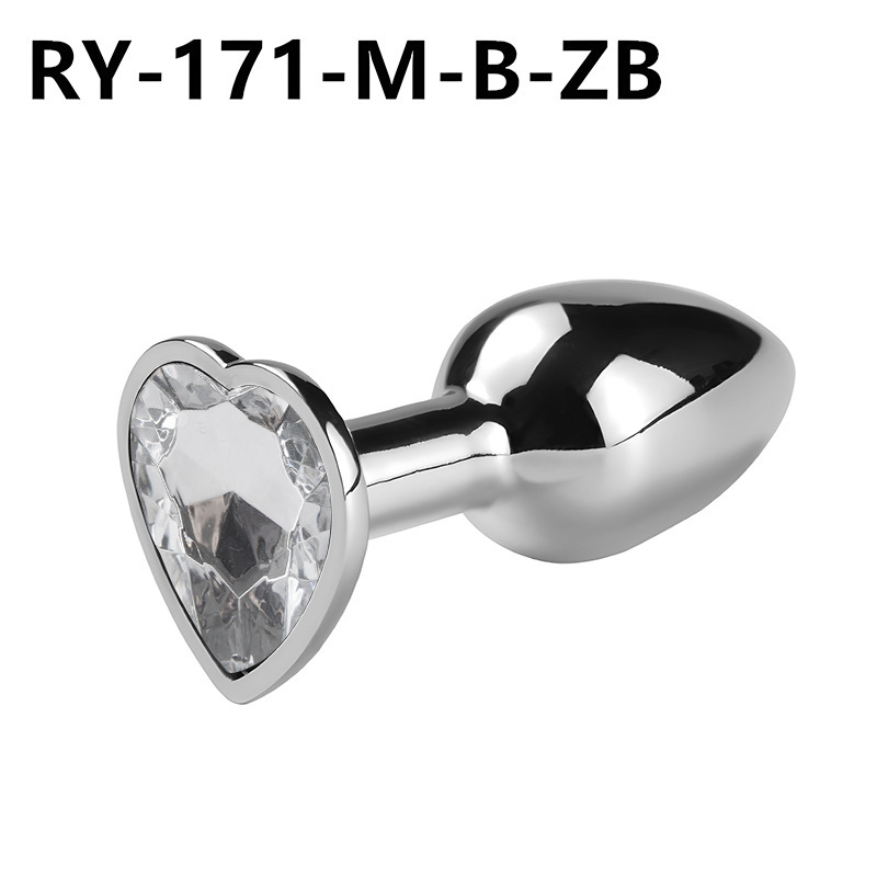 Corazón de metal plug anal back patio para usar artículos sexuales dilatadores coquetear al por mayor SM artículos sexuales para adultos