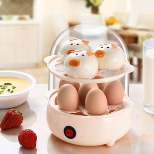 Intelligent Egg Steamer Household Automatic Multi-functional Double-layer Boiled Egg Artifact Steaming Egg Custard Hot Milk Electric Steamer