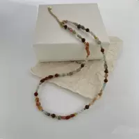 Благословенный Fulu Shou камень агатовое ожерелье конфеты цвет простой высокий смысл ожерелье аксессуары Новый китайский шейный чек цепочка ключицы