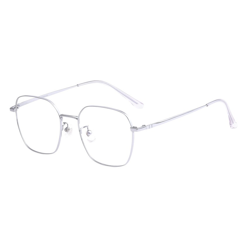 丹陽メガネ卸売り32227復古チタンフレーム女性ファッション多角形メガネフレーム男性平光近視メガネフレーム