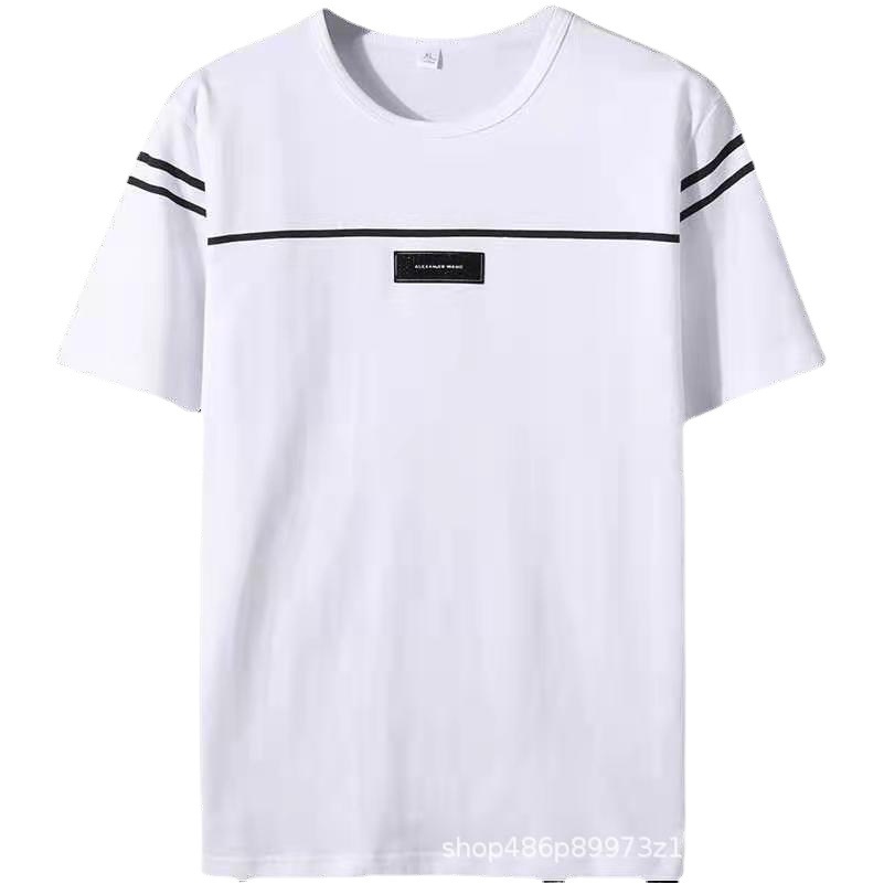 Verano hombres de comercio exterior Camiseta de manga corta moda juvenil camiseta delgada estudiante de estilo coreano ropa superior de los hombres de media manga