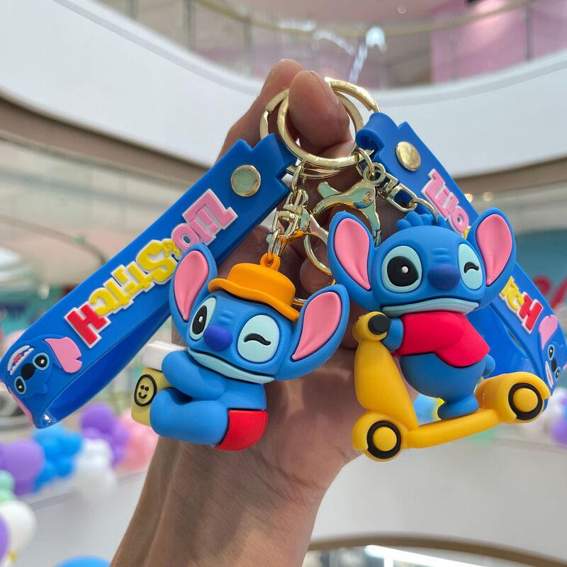 Cross-Border Stitch Keychain Cute Stitch Doll Bag Pendant Car Keychain Small Gift Wholesale