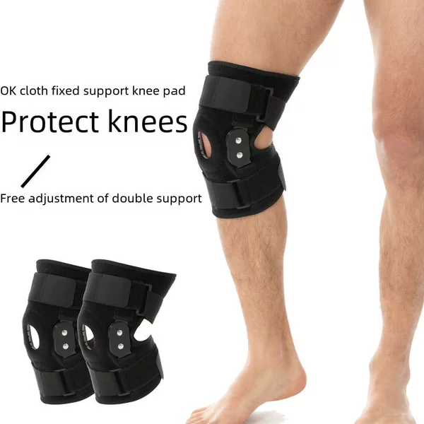 Cross-Border Knee Brace for Sports, Mountaineering, Outdoor Use, with Hinge Support for Knee Joint, Open-Type Meniscus Fixation, Knee Protector, in Stock