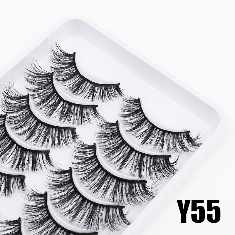 Dingsen fábrica de pestañas postizas suministro estable transfronterizo 10 pares de maquillaje nude COS pestañas de pequeño demonio