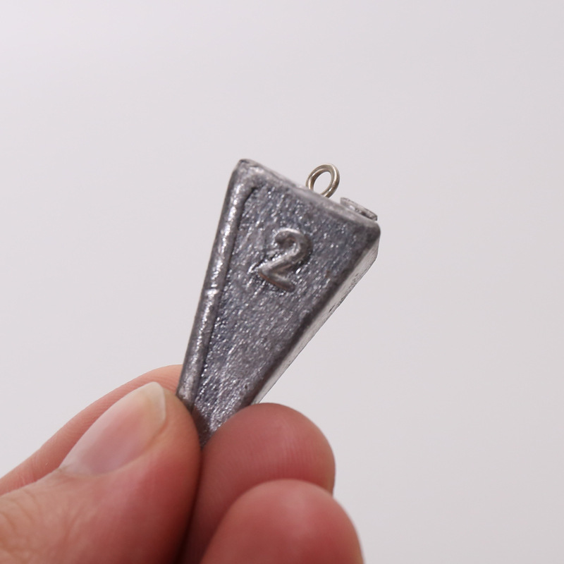 Transfronterizo pirámide colgante de plomo triángulo colgante de cuatro esquinas colgante de plomo OZ suministros de pesca con anillo de posicionamiento bajo el agua pesca en el mar