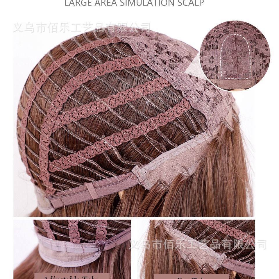 peluca de ocho caracteres franjas negras cabello largo recto completo cubierto de cabello de seda doméstica de alta temperatura en stock al por mayor image 6