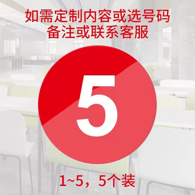 Acrylic number plates for dining Warning sign - 88cm-diameter-8cm-red-with-white-text-1-5-pack-of-5