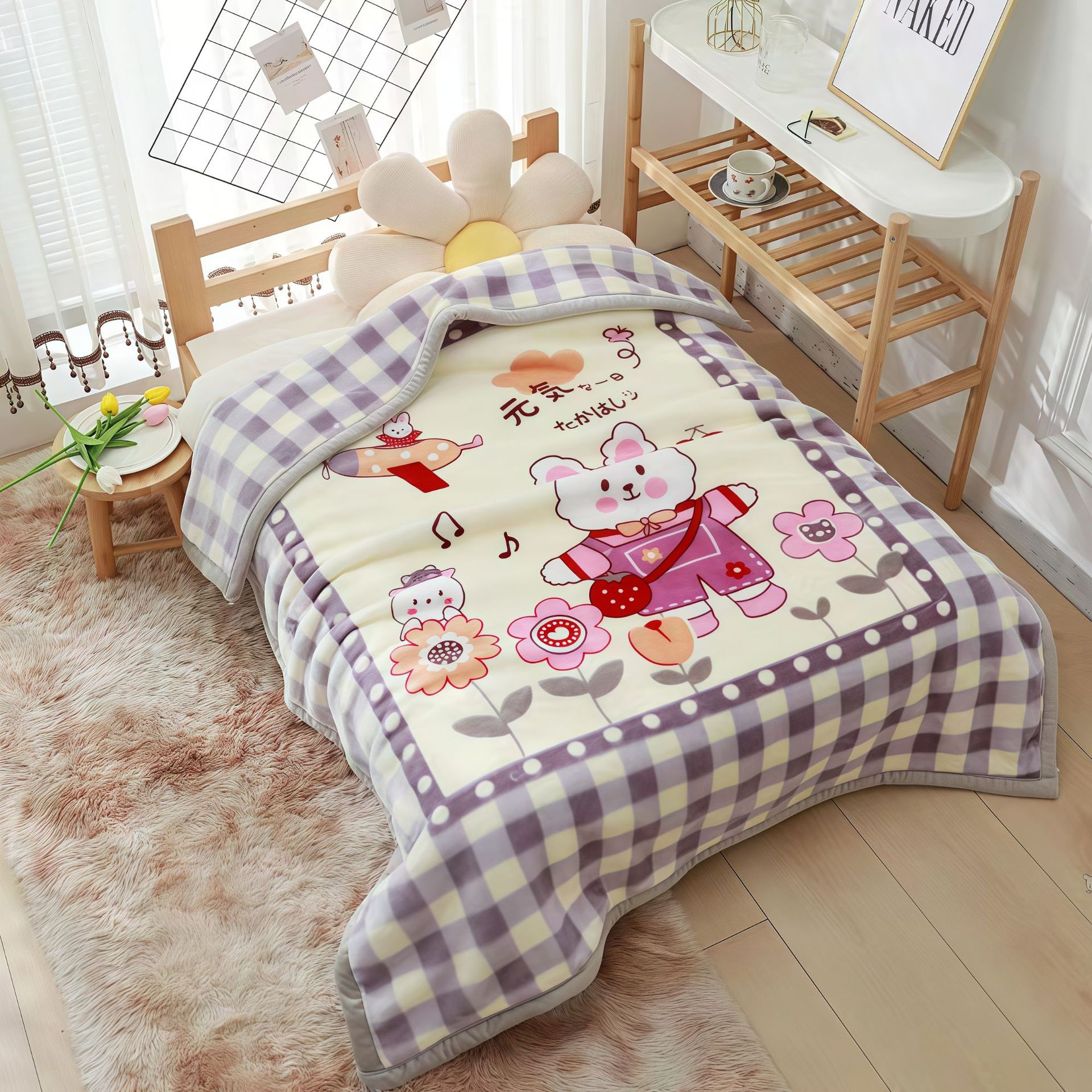 Plaid rabbit-grey (120*150) about 1.3kg