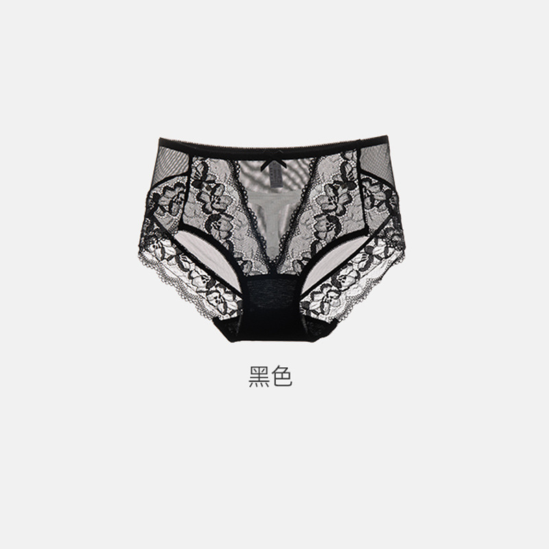 보나스 여성 레이스 팬티 여름용 얇은 통기성 미드라이즈 순면 안감 빅사이