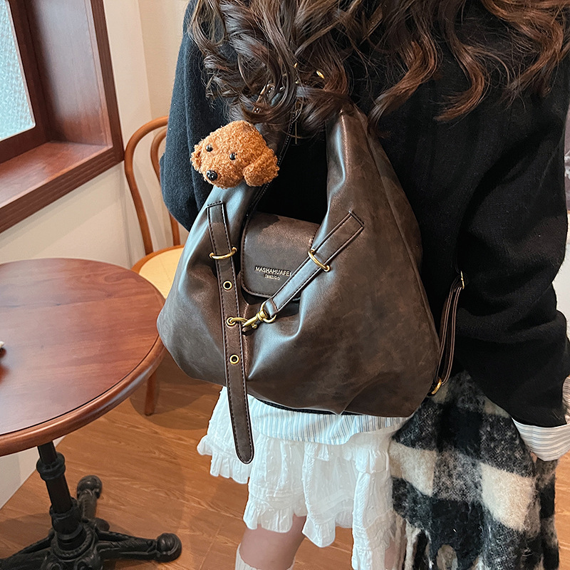 Yadan estilo retro mochila para mujeres 2024 nuevo estilo versátil pequeña función mochila de viaje al trabajo tote
