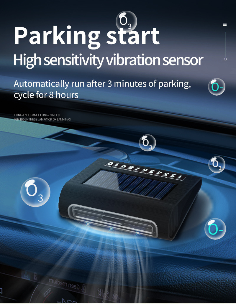 Solar Car Air Purifier, Automatic Running, Parking Start, Solar Charging, Ultra-long Battery Life, No Consumables